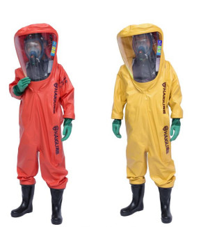 十分に封じられたPpe Hazmatのスーツのクラス3の重い化学保護